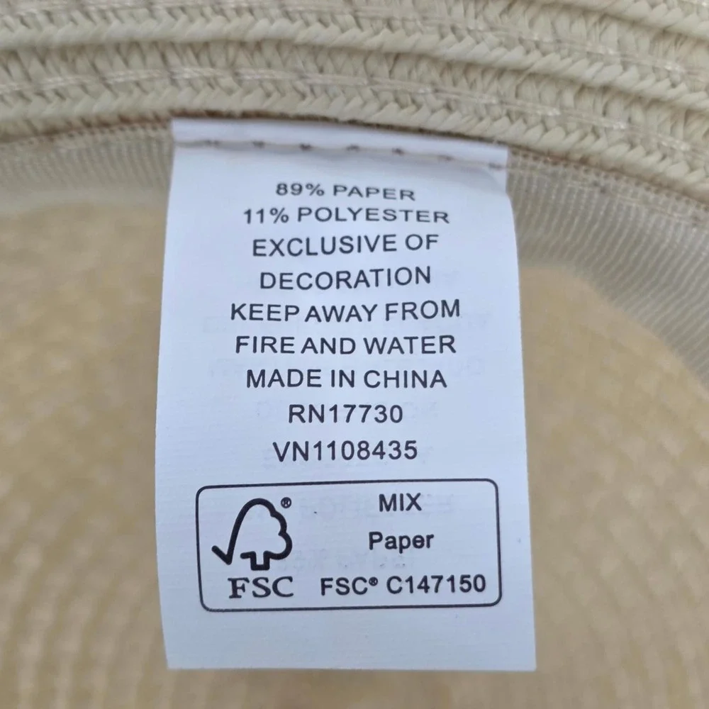 Target Straw Sun Hat Kids OS Tan Rainbow Stripe Fruit Bead Floppy Beach Boho